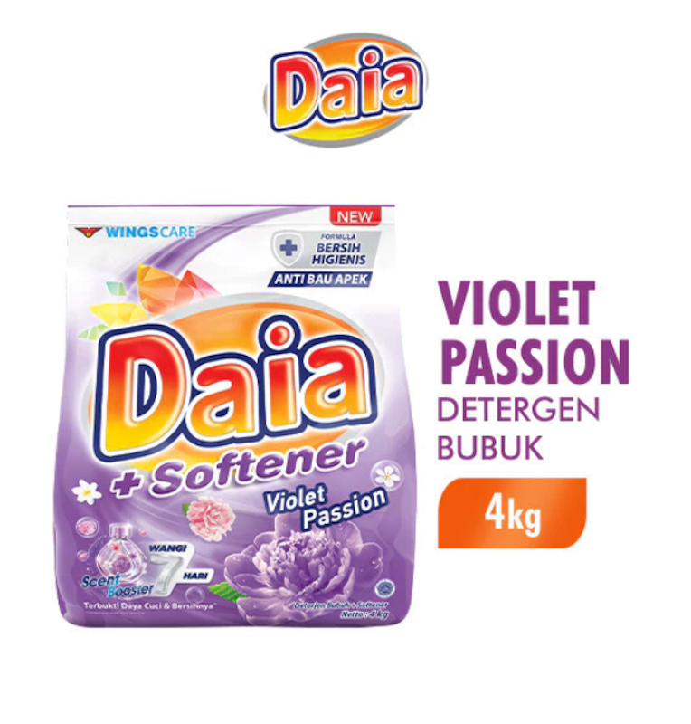 Daia | Deterjen + Softener Violet Passion 4 kg