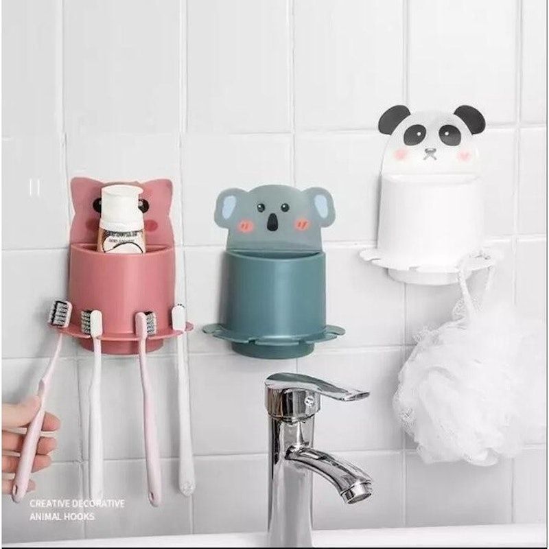 Tempat Sikat Gigi 4 Kait New Model Animal