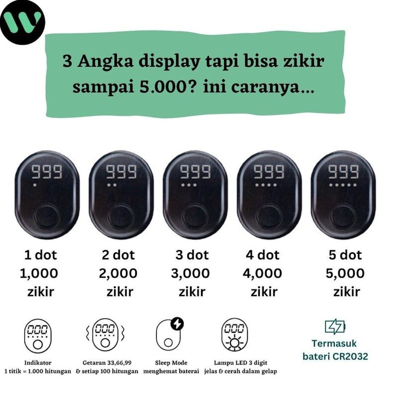 Tasbih Digital LED Modern