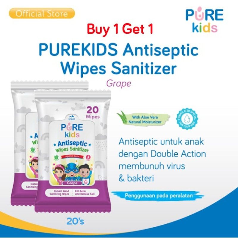 Pure Kids Antiseptic Wipes Sanitizer