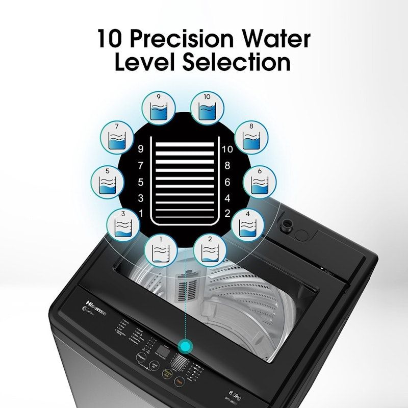 Hisense | Mesin Cuci 1 Tabung Top Loading 8 kg