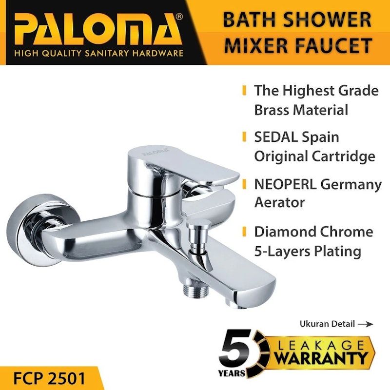 Paloma Single Lever Bath/Shower Mixer Berlin