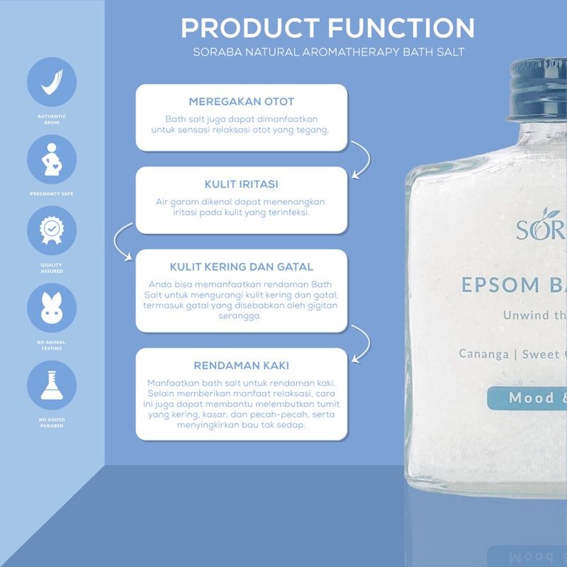 SORABA Natural Aromatherapy Epsom Bath Salt