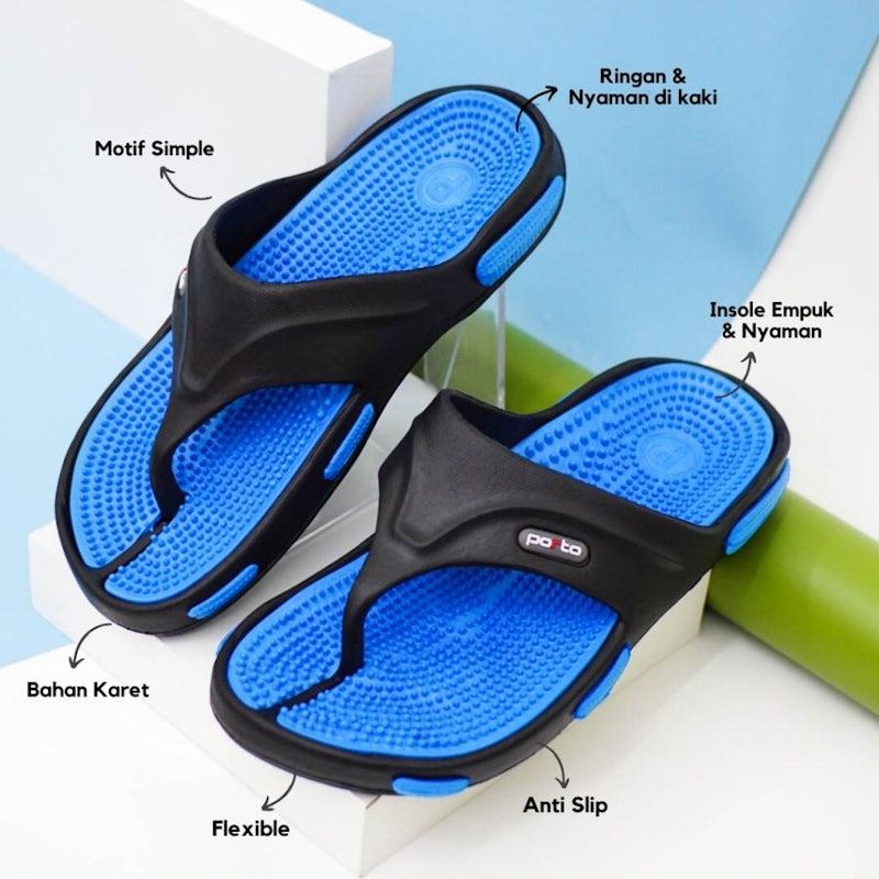 Porto Sandal Jepit Pria Casual Original