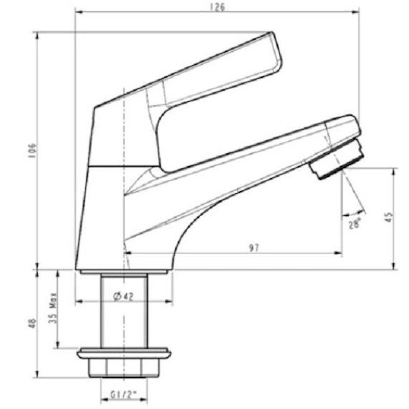 American Standard Winston Pillar Tap (Lever Handle)