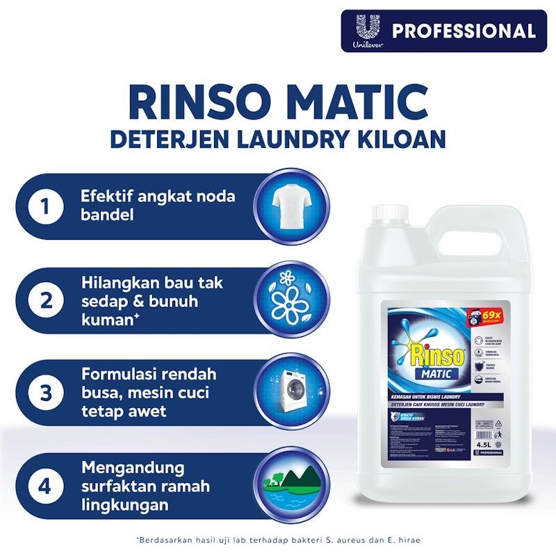 Rinso Matic Professional Deterjen Laundry Kiloan Cair