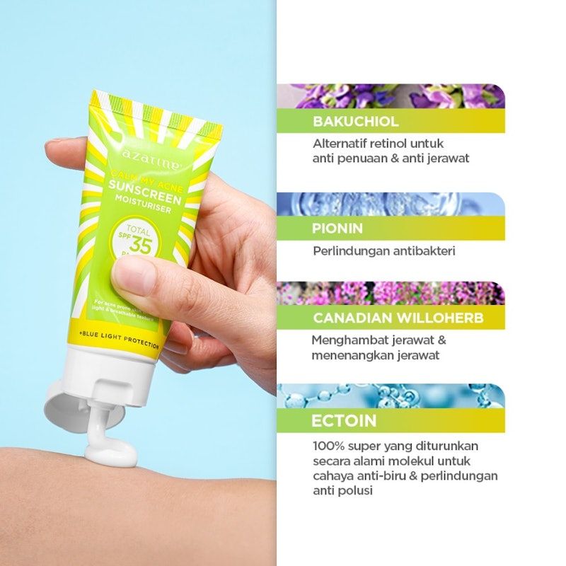 Azarine® | Calm My Acne Sunscreen Moisturiser SPF35 PA+++