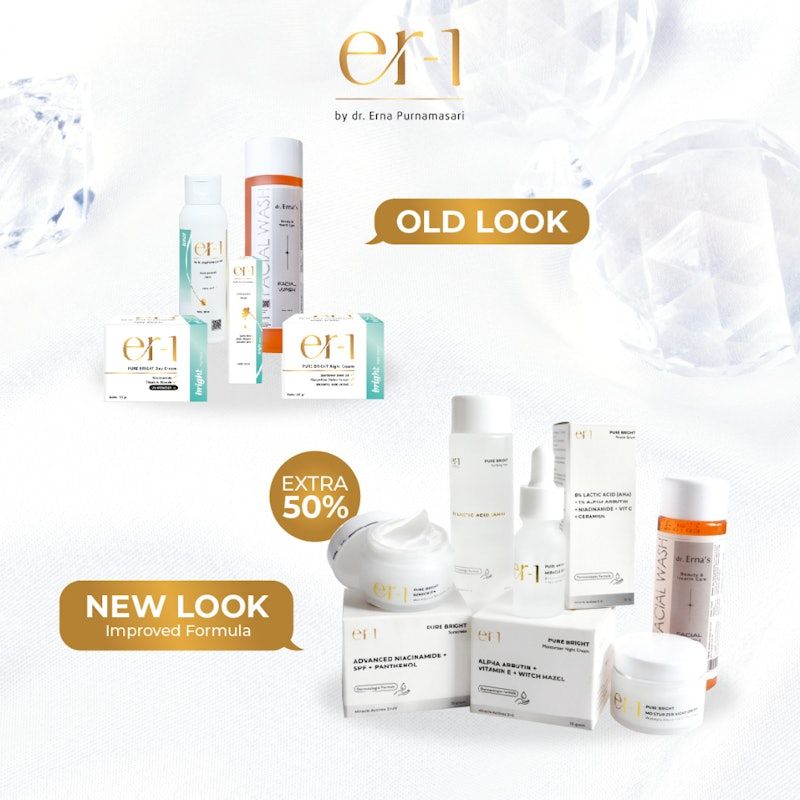 Er-1 Pure Bright Moisturizer Night Cream with Alpha Arbutin + Vit E + Witch Hazel
