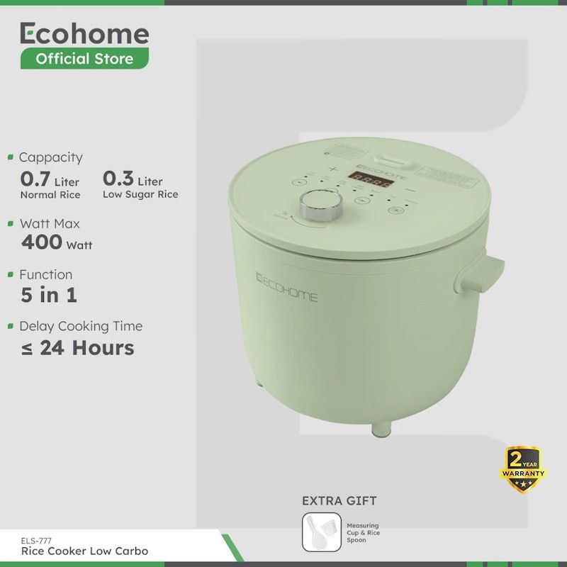 ECOHOME Rice Cooker Low Carbo