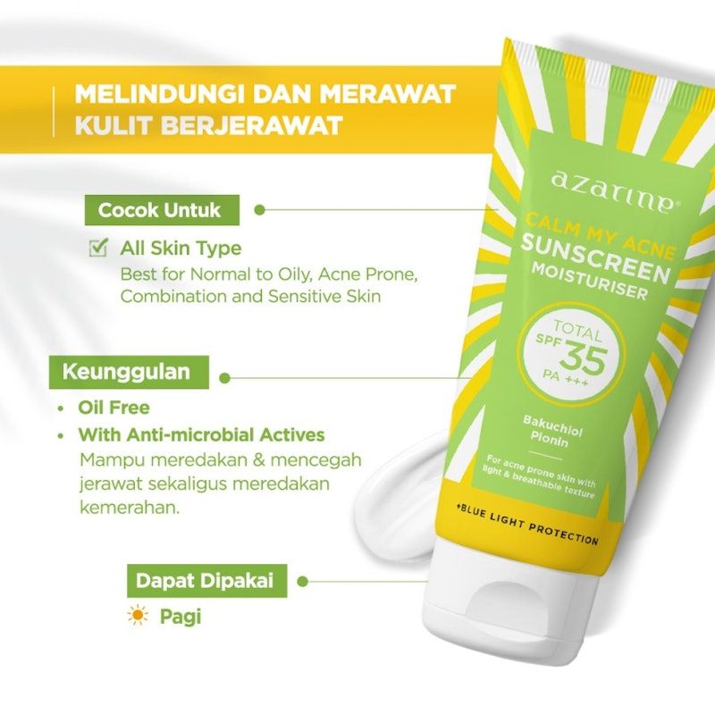Azarine® | Calm My Acne Sunscreen Moisturiser SPF35 PA+++