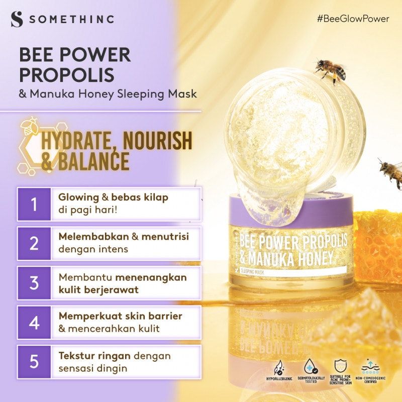 SOMETHINC Bee Power & Propolis Manuka Honey Sleeping Mask