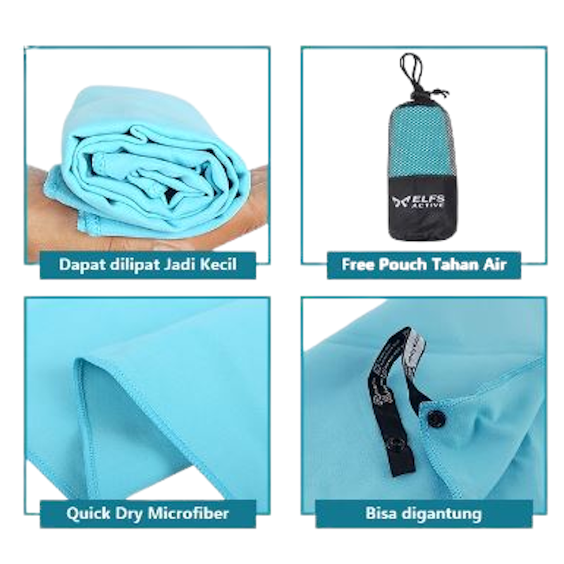 Elfs Active Handuk Microfiber Quick Dry