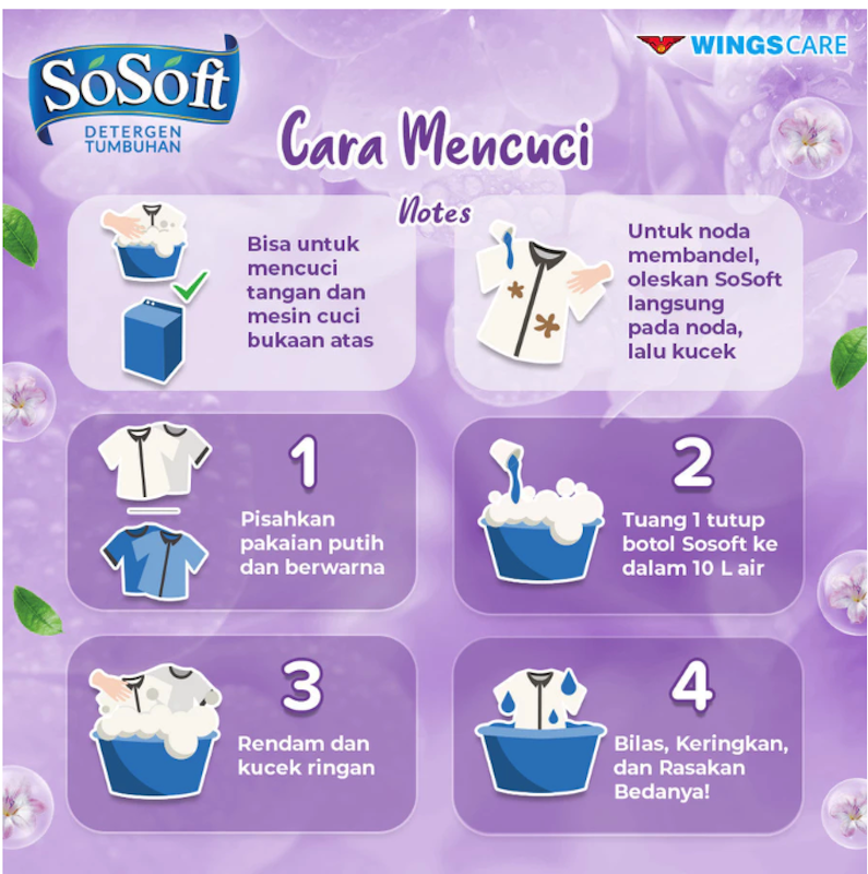 SoSoft Deterjen Cair Freesia & Pear Botol 700 ml