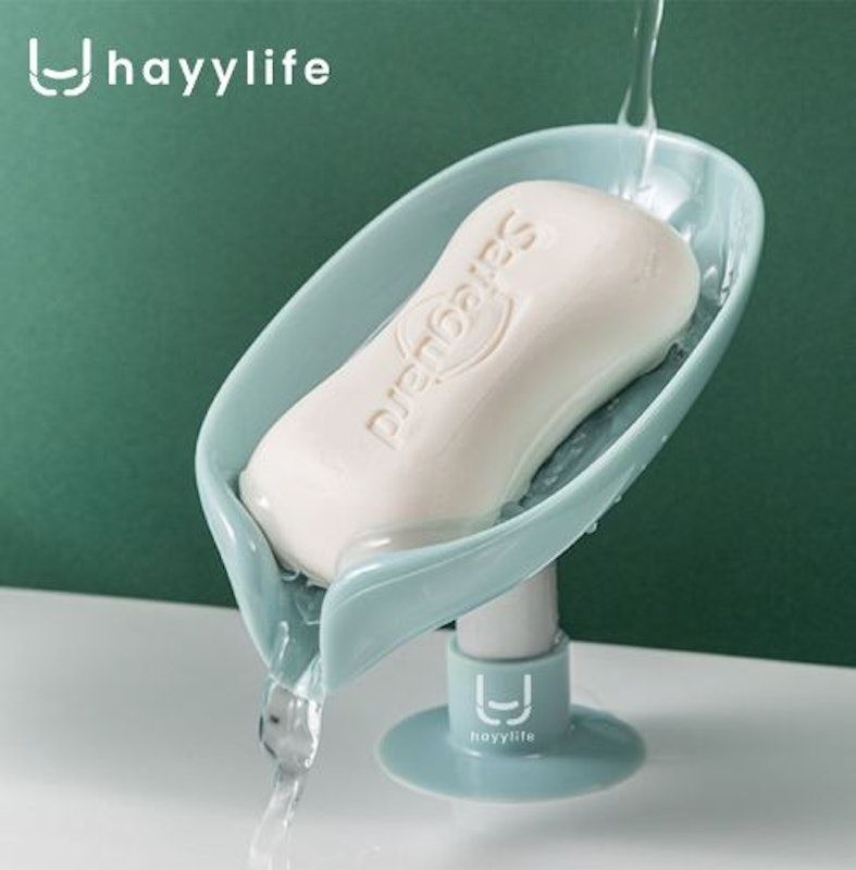 Tatakan Sabun Batang Motif Daun Wastafel