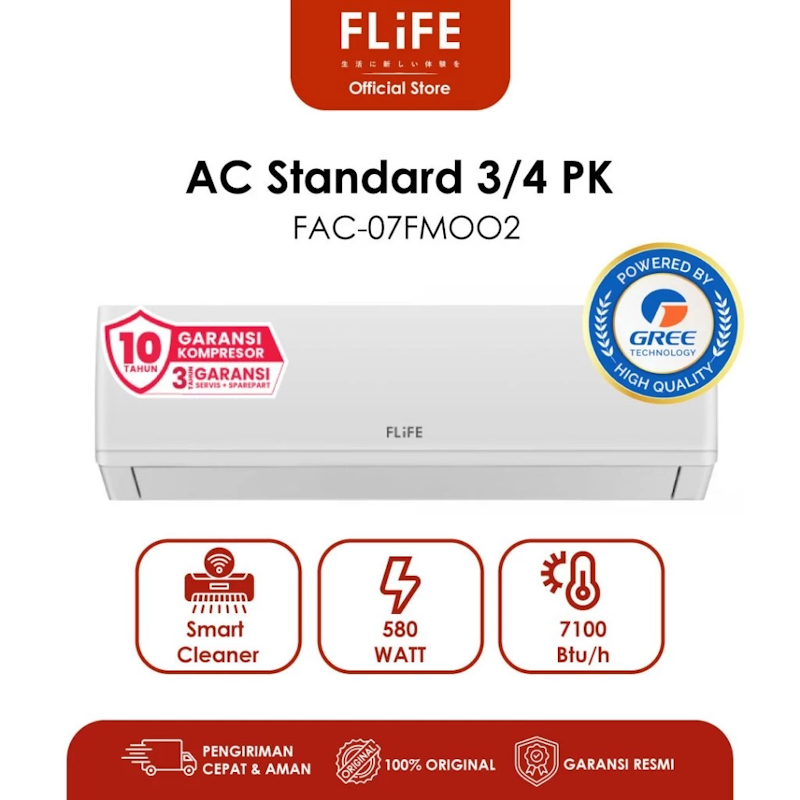 FLIFE Air Conditioner FMOO2 Standard Series 3/4 PK