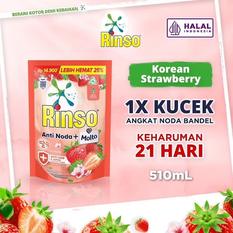 Rinso SensiFresh Deterjen Cair Korean Strawberry