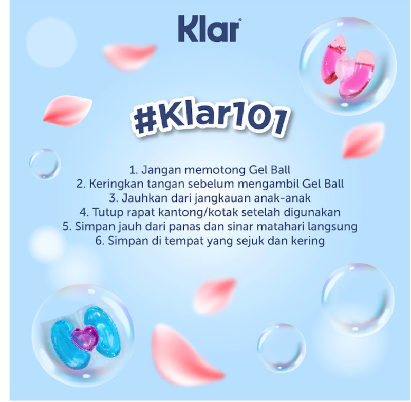Klar Laundry Detergent Balls 3 in 1 Wisteria Blue