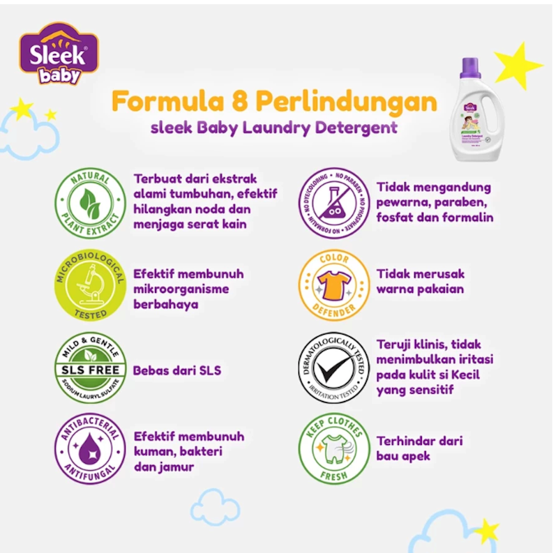 Sleek Baby Laundry Detergent 900 ml