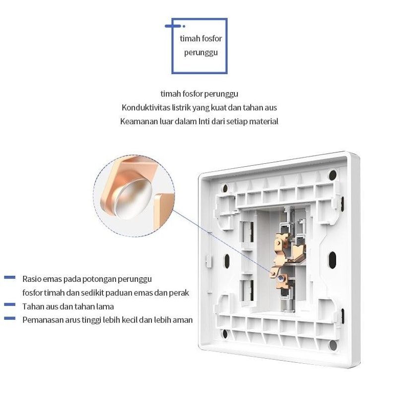 CHINT NEW 2M Champagne Series 3-Gang 2-Way switch