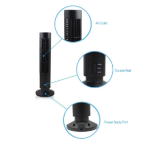 TaffHOME Kipas Angin USB Tower Leafless Ultra Quite