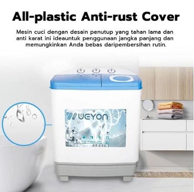 Weyon Mesin Cuci 2 Tabung 7.5 kg