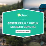 Senter kepala untuk mendaki gunung