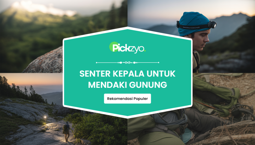 Senter kepala untuk mendaki gunung