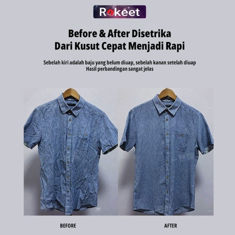 Rokeet Setrika Uap Portabel