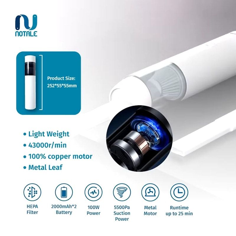 Notale Portable Car Vacuum Cleaner