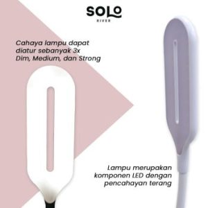 Lampu Meja Belajar LED 3 Warna dan Tempat Alat Tulis