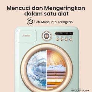 Hisense | Mesin Cuci Front Loading + Pengering 10.5kg Roman Holiday