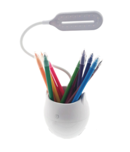 Lampu Meja Belajar LED 3 Warna dan Tempat Alat Tulis