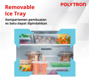 Polytron | Kulkas 2 Pintu Belleza Big Liter Inverter 350 Liter