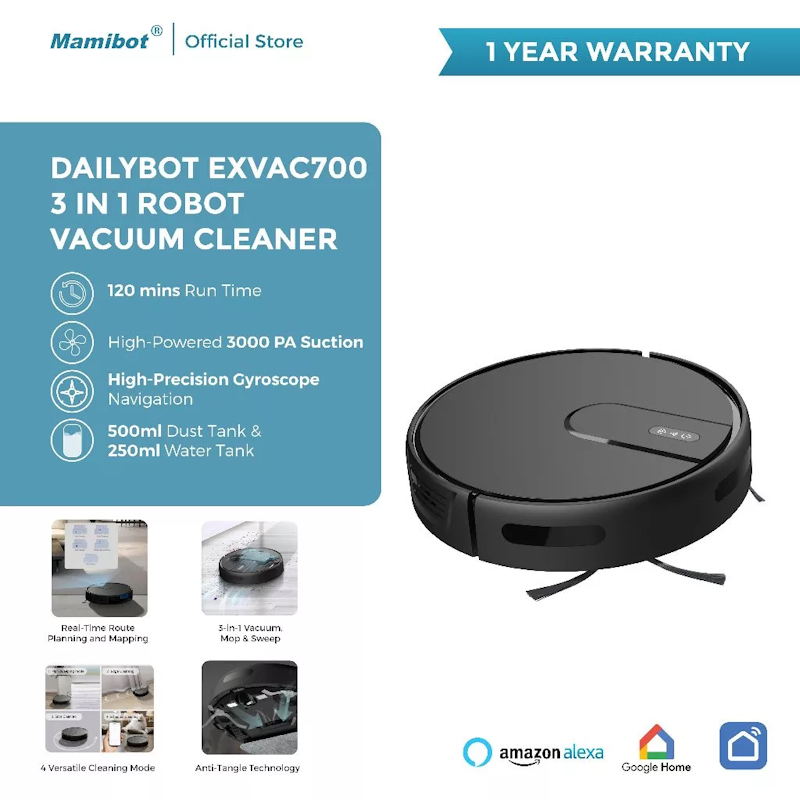 Mamibot Dailybot 3 in 1 Robot Vacuum Cleaner