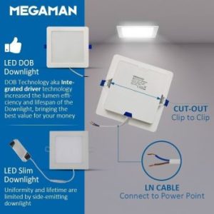 Megaman LED Downlight 24W Kotak