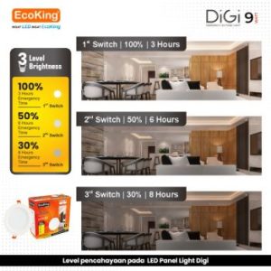 EcoKing LED DiGi Emergency Panel Light 9W