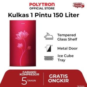 Polytron | Kulkas 1 Pintu Metallic 150 Liter
