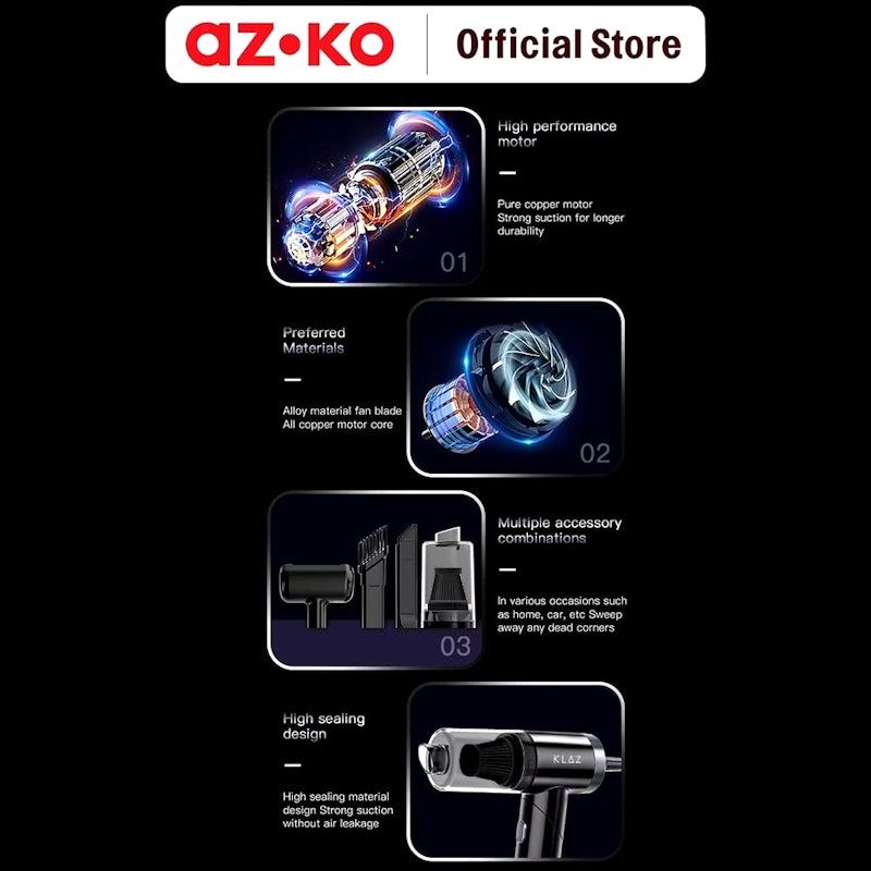 AZKO Klaz Vacuum Cleaner Dry Folding