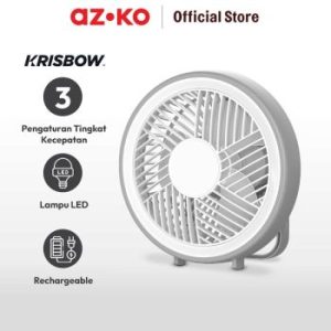 Krisbow® | 6 Inci Kipas Angin dengan Lampu Darurat
