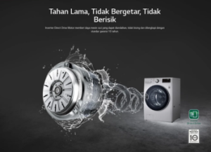 LG | Mesin Cuci Front Loading AI DD™ 15 Kg / 8 Kg