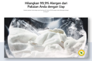 LG | Mesin Cuci Front Loading AI DD™ 15 Kg / 8 Kg