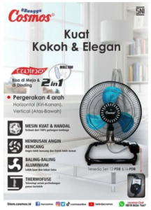 Kipas Angin Electric Fan Twino (Meja dan Dinding)