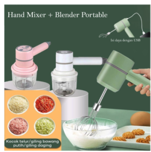 Wireless Portable 2 in 1 Hand Mixer