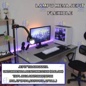 Lampu Meja Jepit Flexible