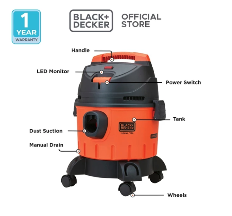Black+Decker Vacuum Cleaner with Filter