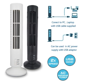 TaffHOME Kipas Angin USB Tower Leafless Ultra Quite