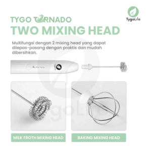 Tygo Tornado 2 in 1 Milk Frother Egg Beater