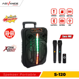 Advance Speaker Bluetooth Music Karaoke 12inch Free Mic