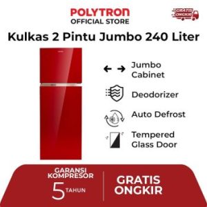 Polytron | Kulkas 2 Pintu Belleza Jumbo 240 Liter