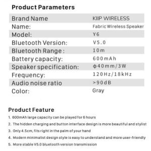 Wireless Round Bluetooth Speaker